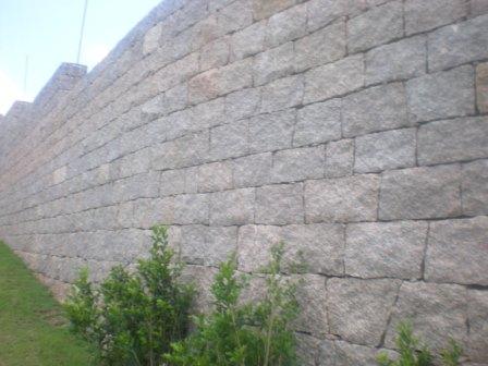 Como revestir um muro em pedra brita - Muito barato 