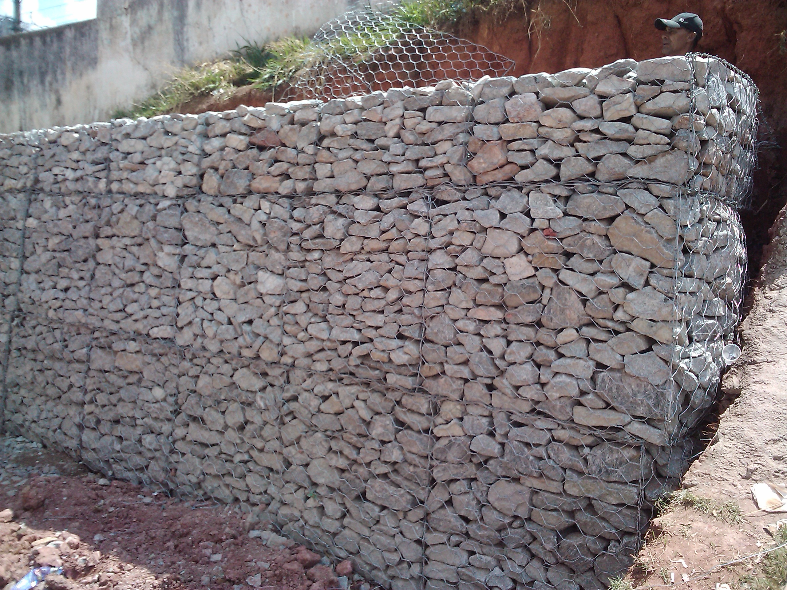 Muro de arrimo de pedra preço Boituva  Construção de Muro de Arrimo Boituva